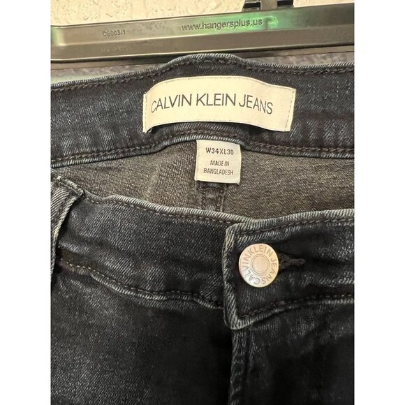 Calvin Klein Mens Straight Leg Jeans W34 XL30 Dark Blue Denim - Picture 3 of 10